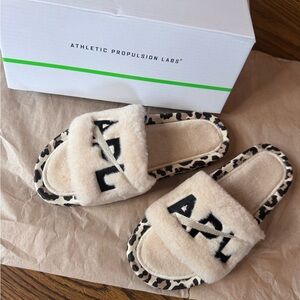 APL Leopard Print Fuzzy Slippers 8
